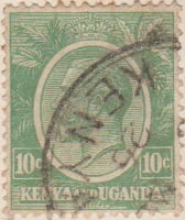 Kenya Uganda Tanganyika 1922 Postage Stamp King George V 10c green SG # 79 crown http://richterstamps.co.za