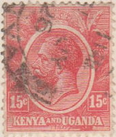 Kenya Uganda Tanganyika 1922 Postage Stamp King George V 15c red SG # 82 crown http://richterstamps.co.za