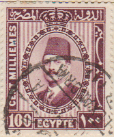Egypt 1927 Postage Stamp King Fuad I 100 Cent Milliemes M Purple SG # 167A http://www.richterstamps.co.za Egypte