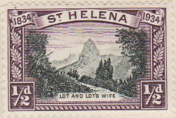 Saint Helena St 1934 Postage Stamp ½d black purple SG # 114 http://www.richterstamps.co.za 1834 Lot and Lot's wife