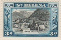 Saint Helena St 1934 Postage Stamp 3d black blue SG # 118 http://www.richterstamps.co.za 1834 James Valley