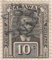 Sarawak 1918 Postage Stamp 10c black SG # 83 http://www.richterstamps.co.za Sir Charles Vyner Brooke
