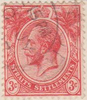 Straits Settlements 1903 Postage Stamp 3c red SG # 153 http://www.richterstamps.co.za King George V Crown