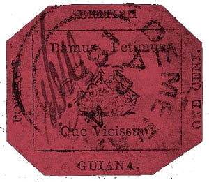 British Guiana 1 c magenta Stamp