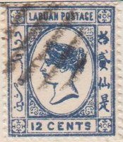 Labuan 1879 Postage Stamp Queen Victoria 12 cents Blue SG # 45 http://richterstamps.co.za