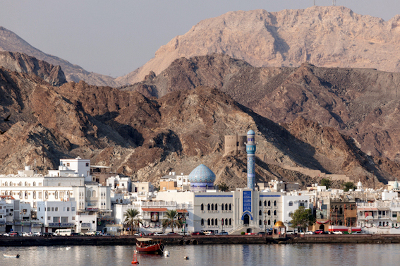 Muscat-capital-city-of-Oman-situated-between-the-sea-and-the-mountains