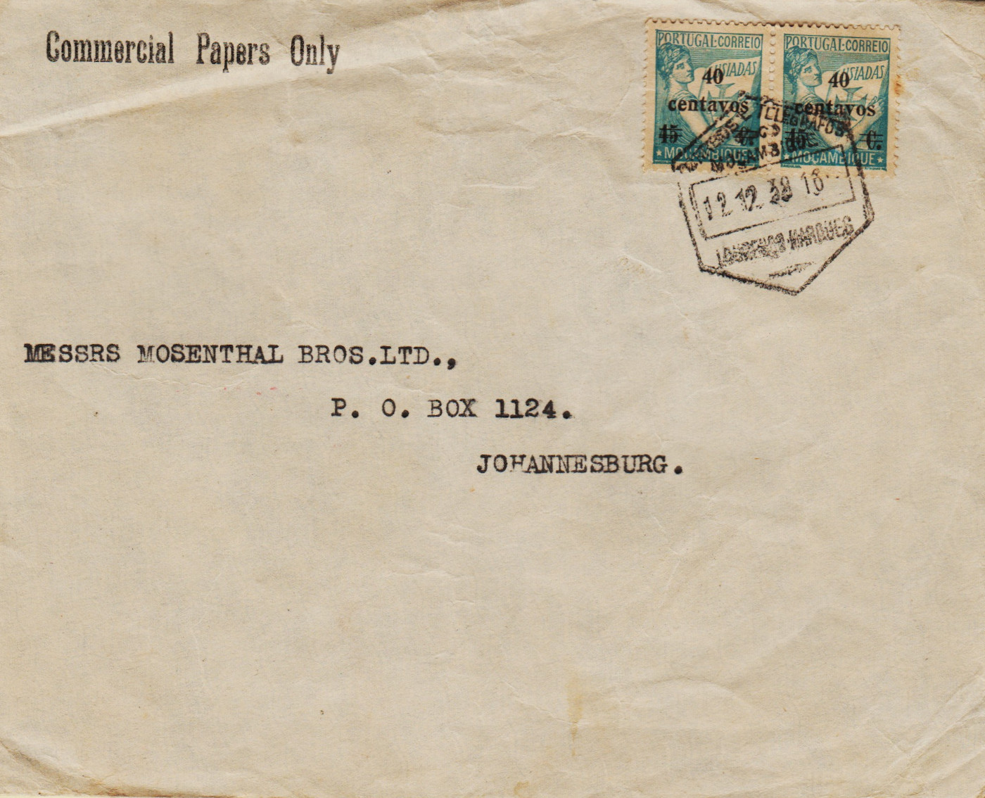 Mozambique-FDC-1938-ZZC9