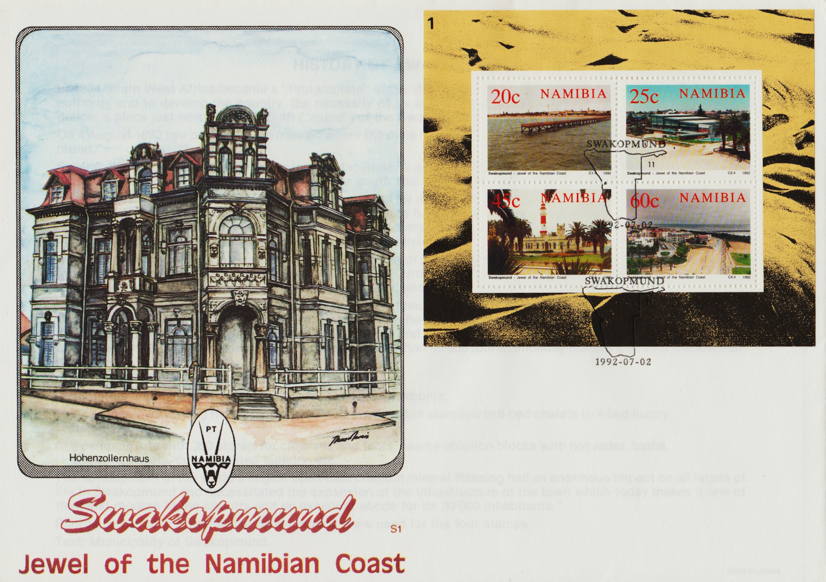 Namibia-FDC-1992.1-ZW33