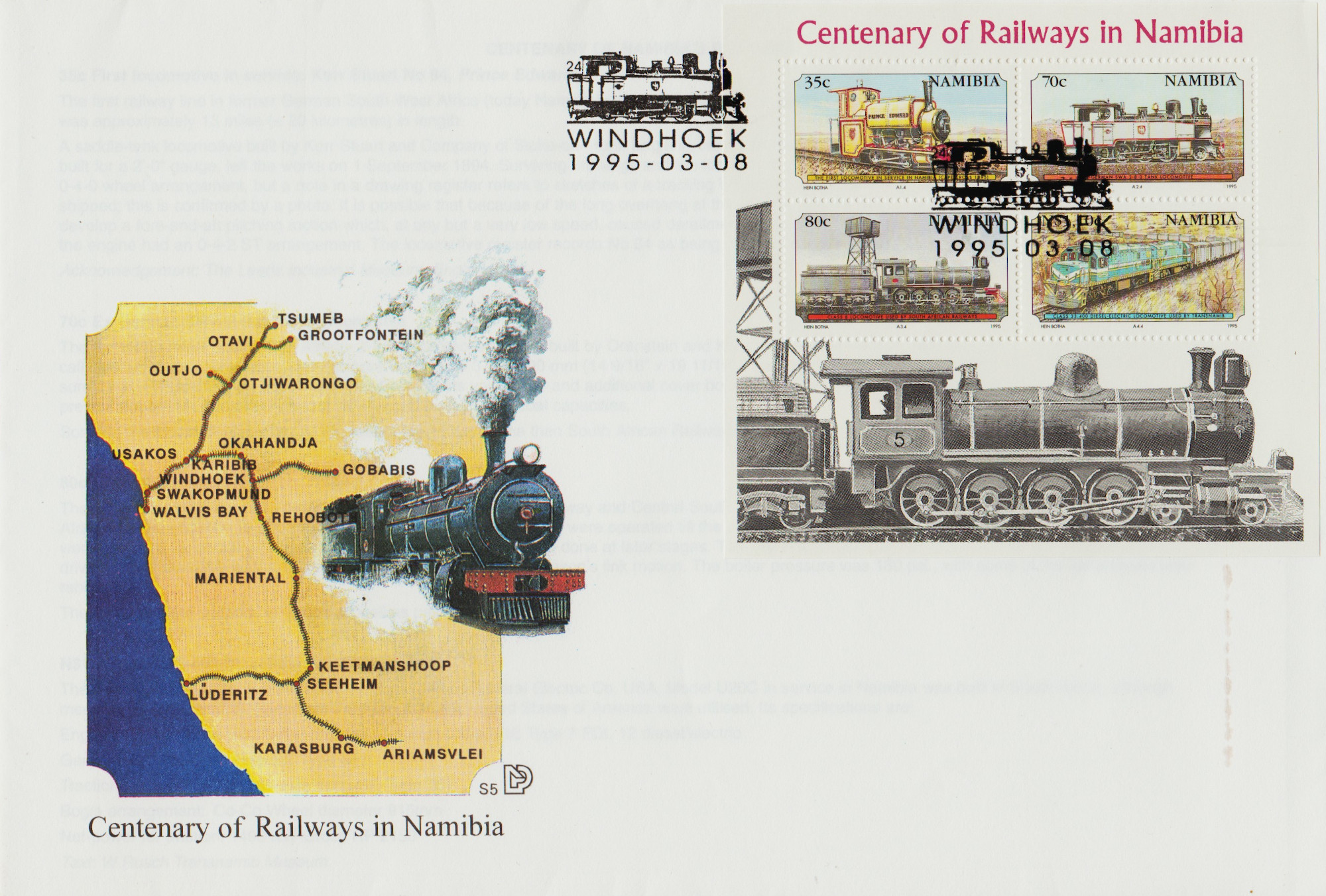 Namibia-FDC-1995.2-ZW38