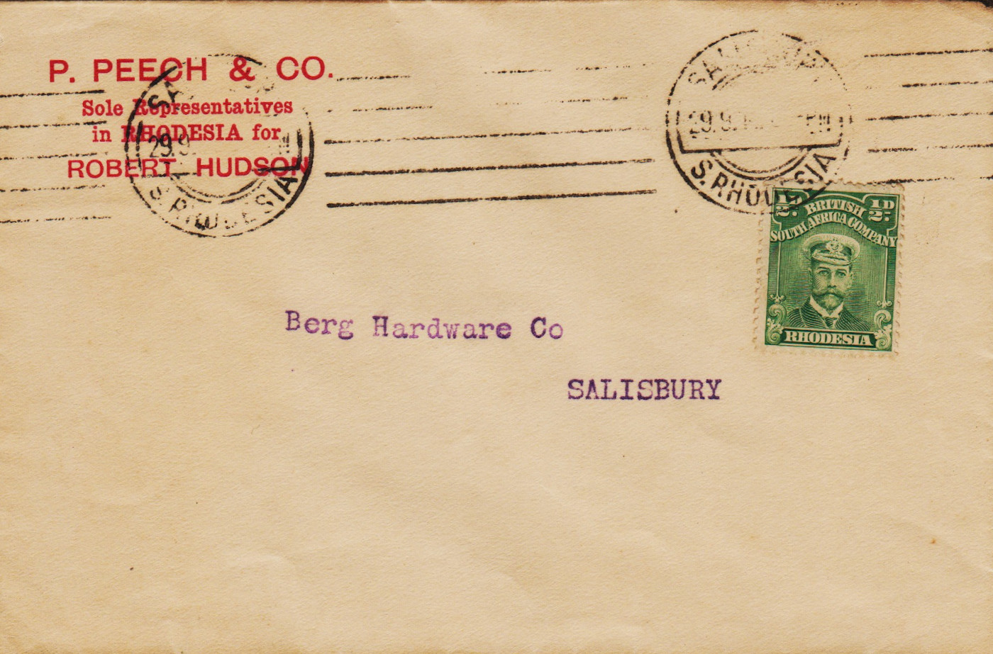 Rhodesia-FDC-1913.2-ZZC18