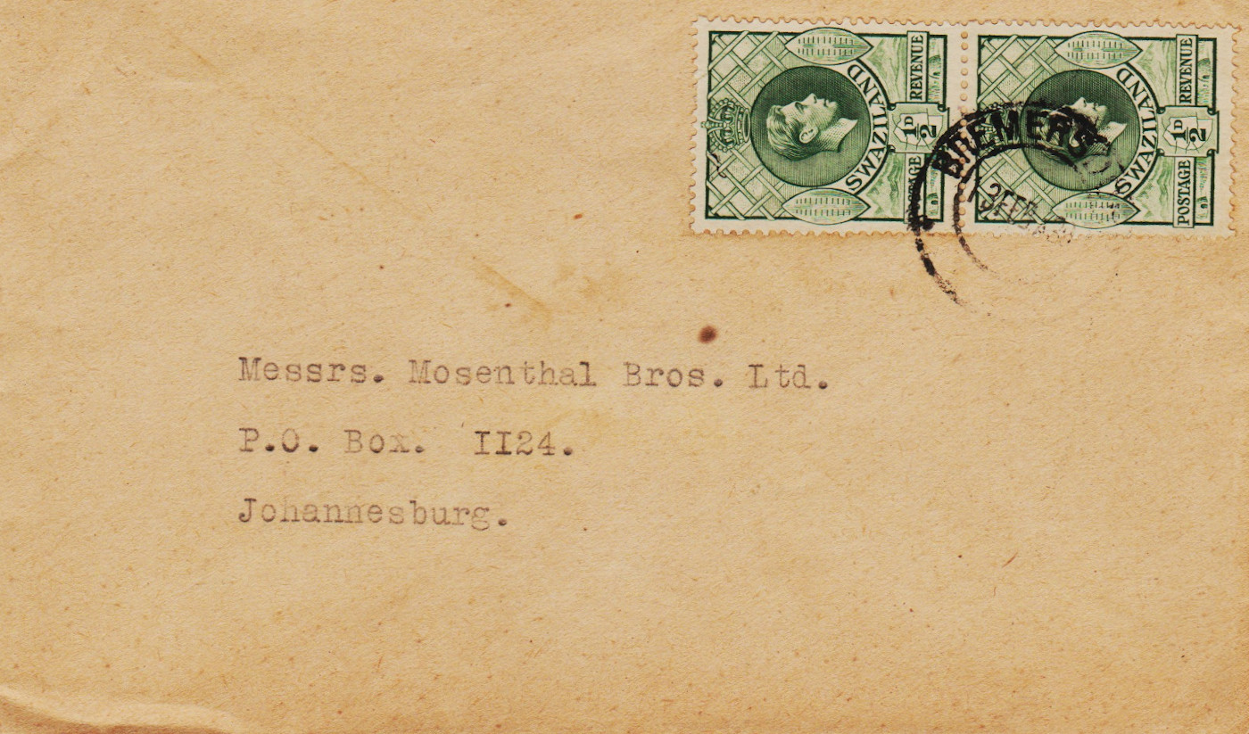 Swaziland-FDC-1938.4-ZX44