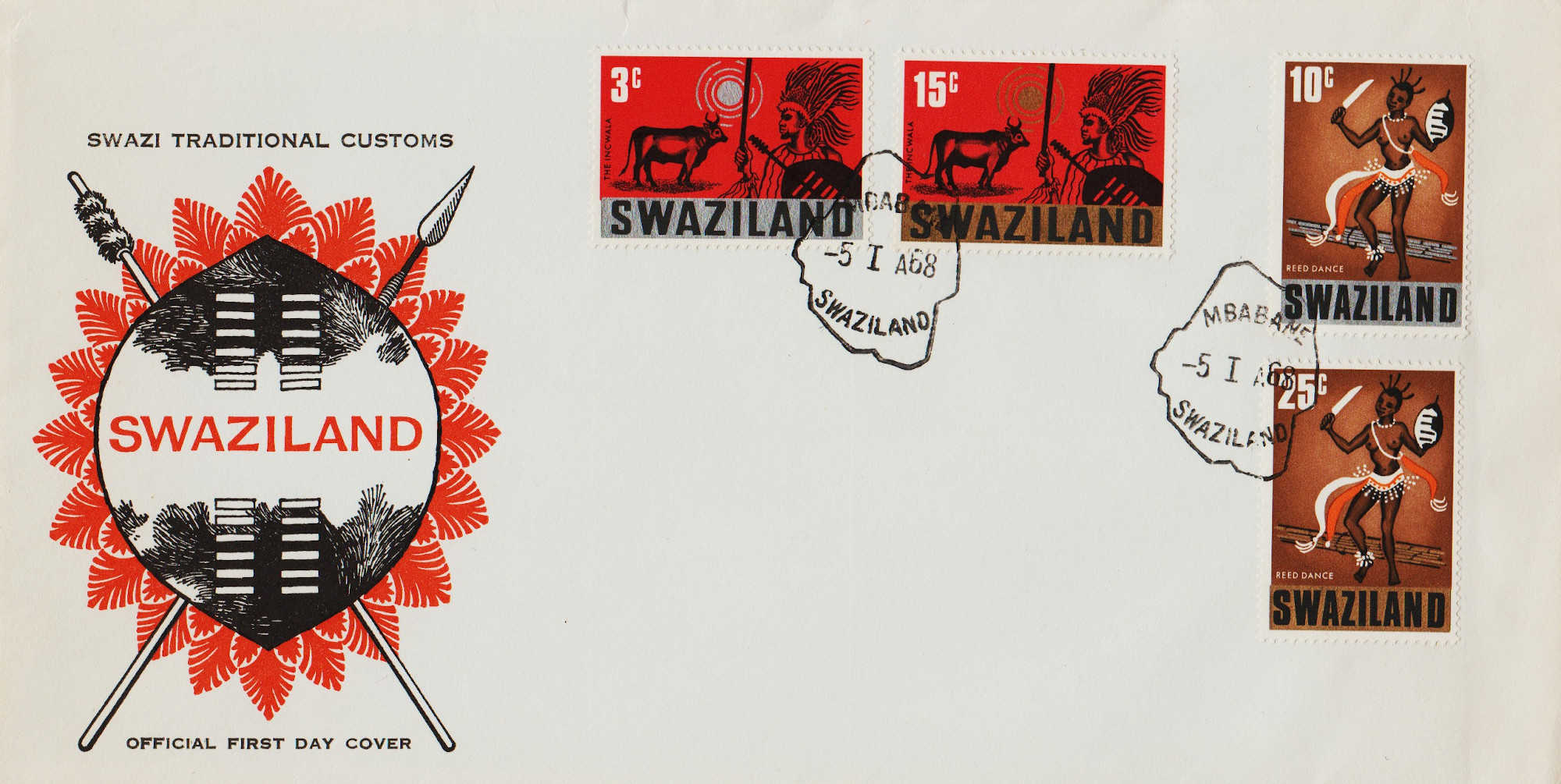 Swaziland-FDC-1968-ZX45
