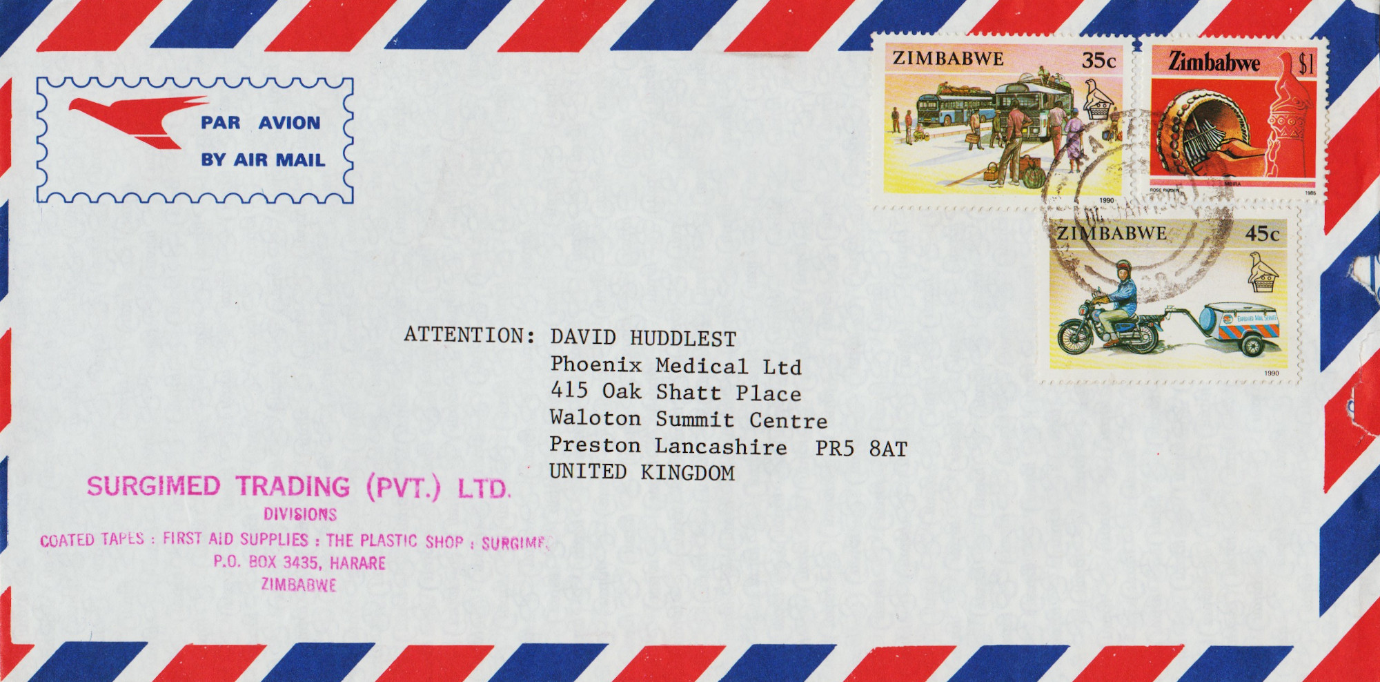 Zimbabwe-FDC-1990.1-ZZD32