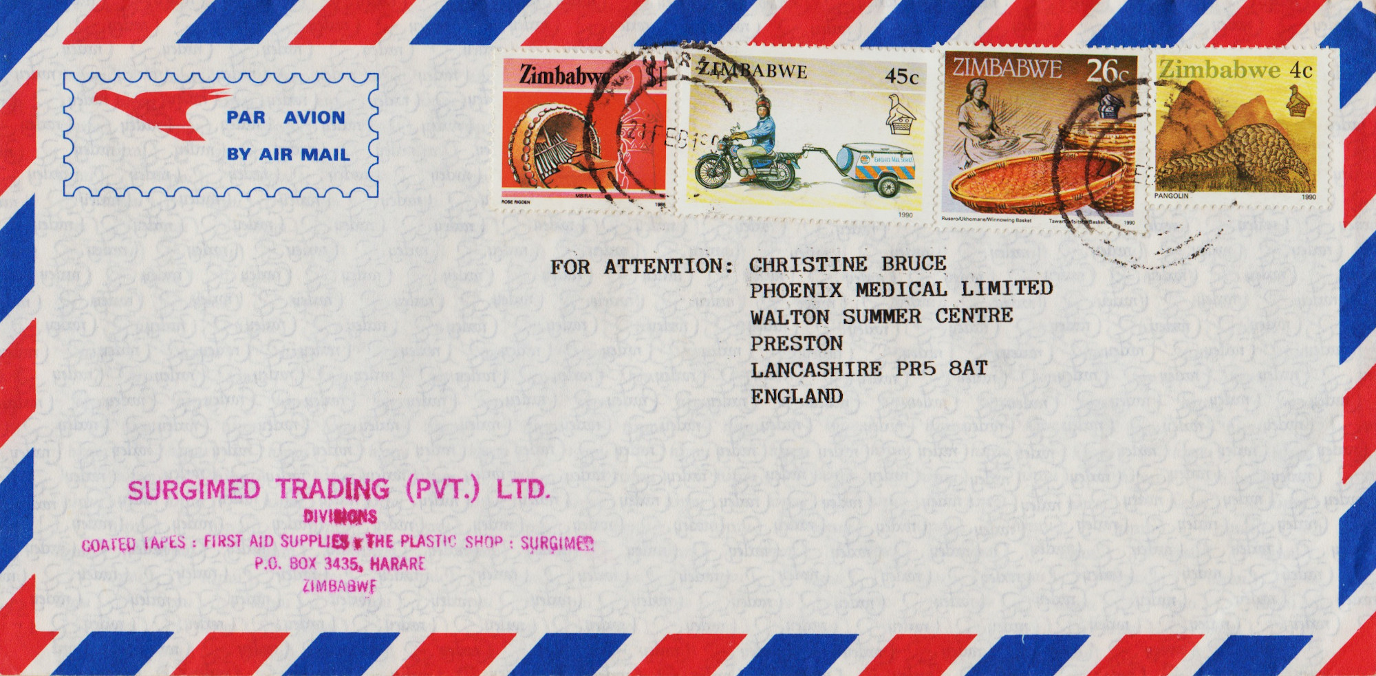 Zimbabwe-FDC-1990.2-ZZD32