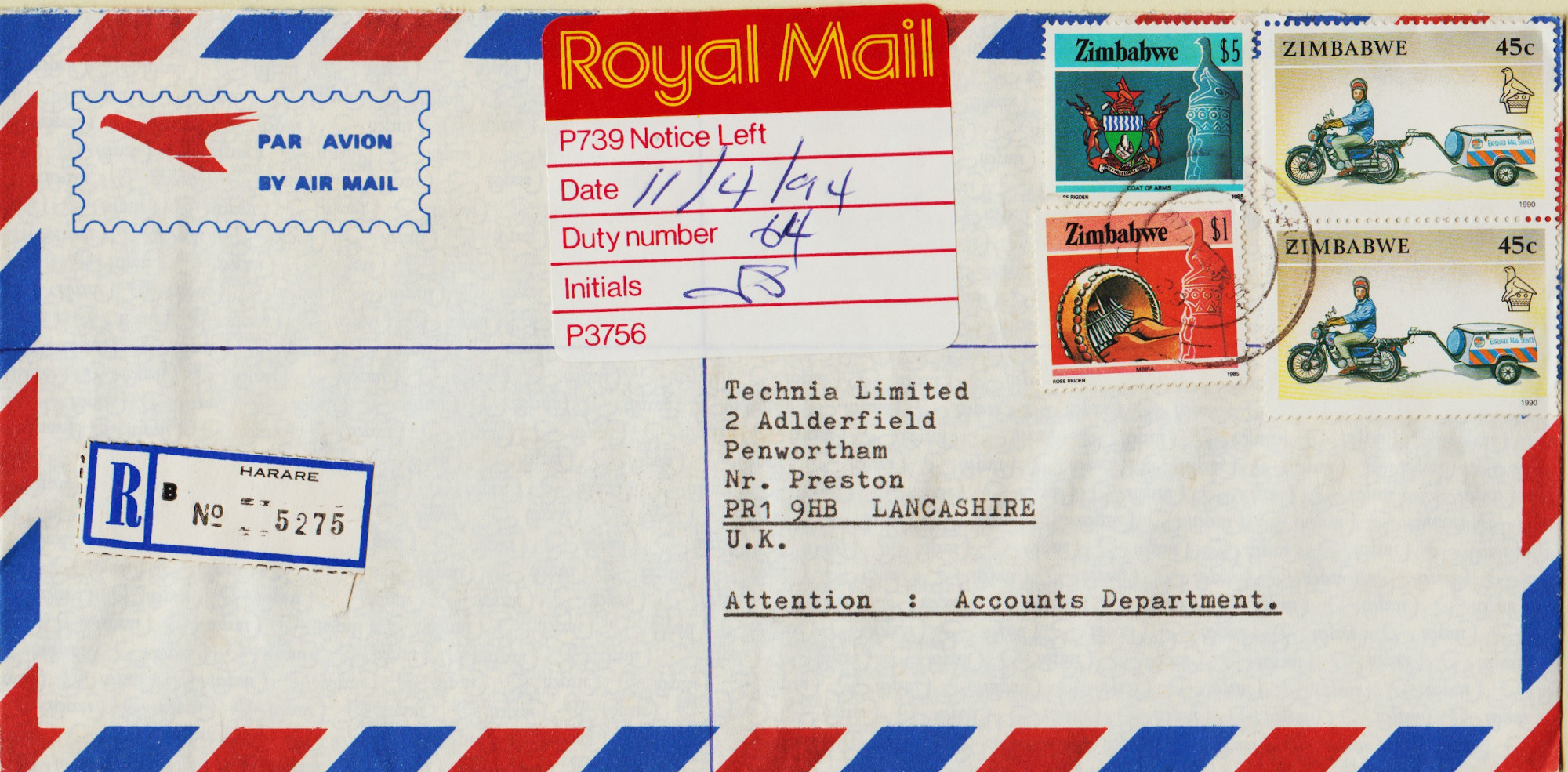 Zimbabwe-FDC-1994.1-ZZD33